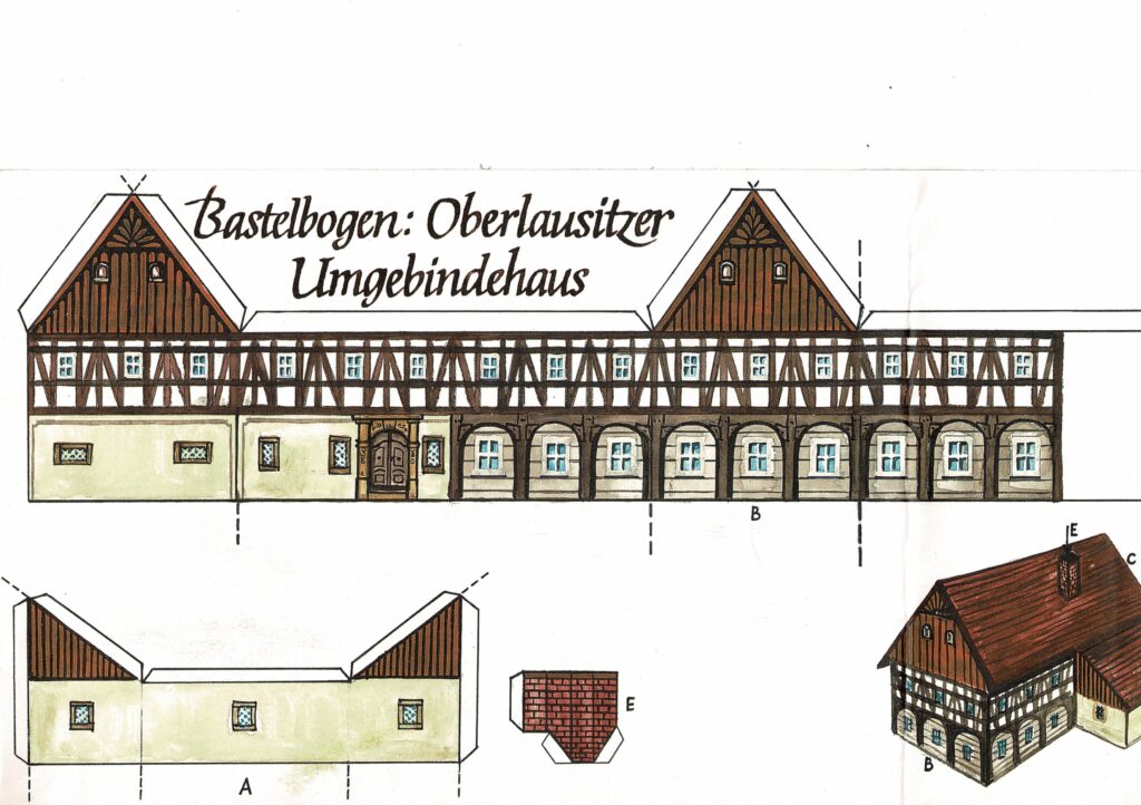 Bastelbogen Umgebindehaus Jonsdorfer Touri